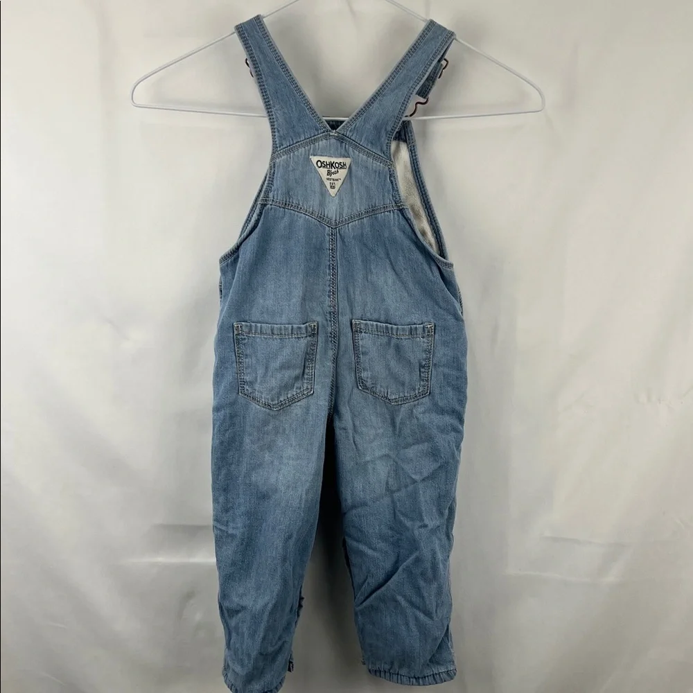 Osh Kosh - Overalls - Jeans - Fleece Lined - Med/Light Blue - 24 months